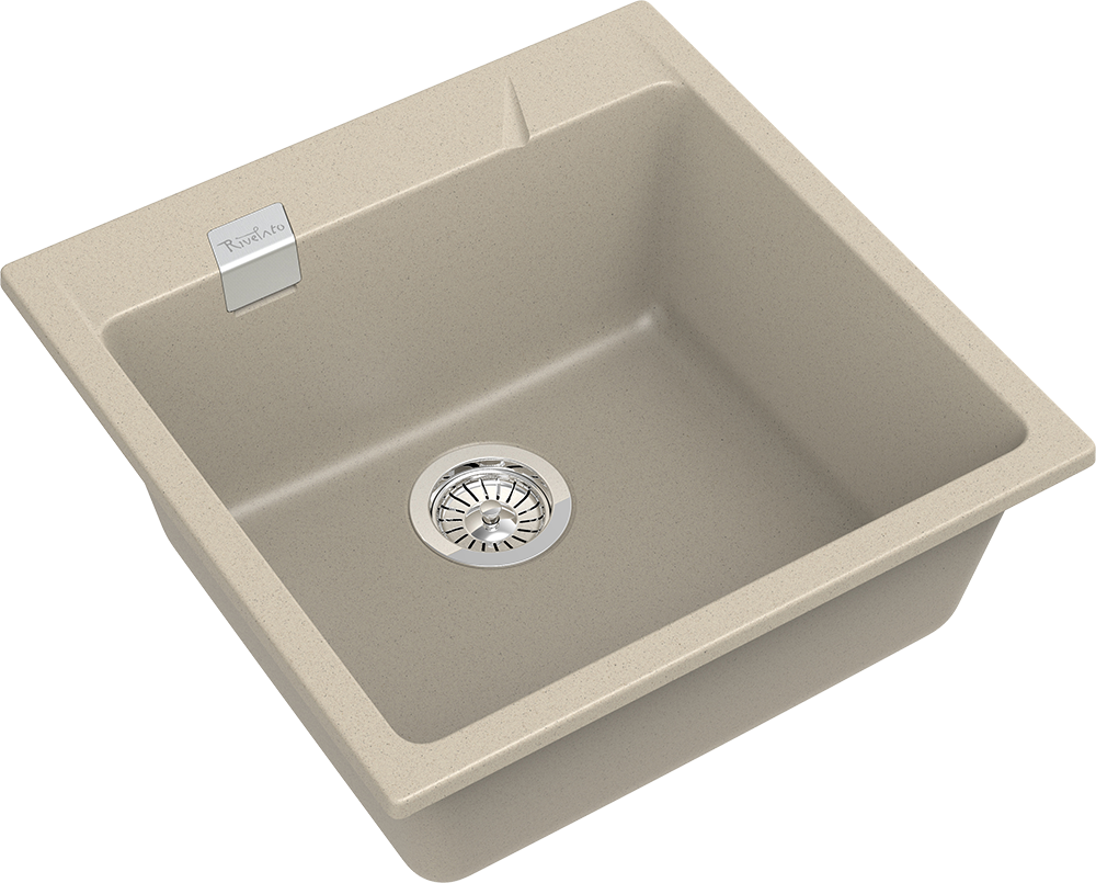 Rivelato RAUM RM-50 beige scuro, мойка, гранит, темно-бежевый