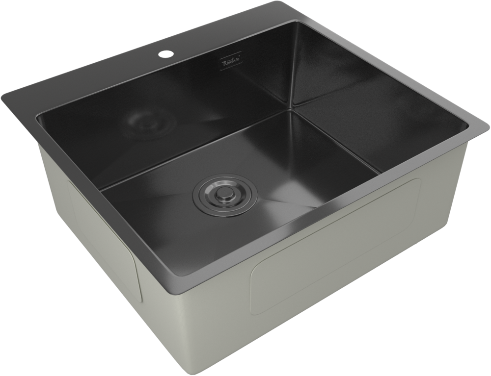 Rivelato RINOX 5450 PVD black, мойка, нержавеющая сталь, черный