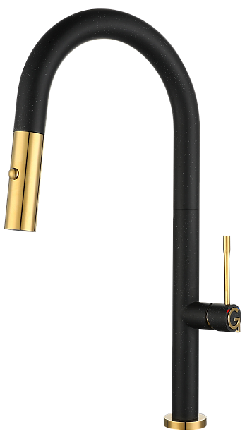 Rivelato ASTI 3972500 nero/oro, смеситель, гранит, черный/золото