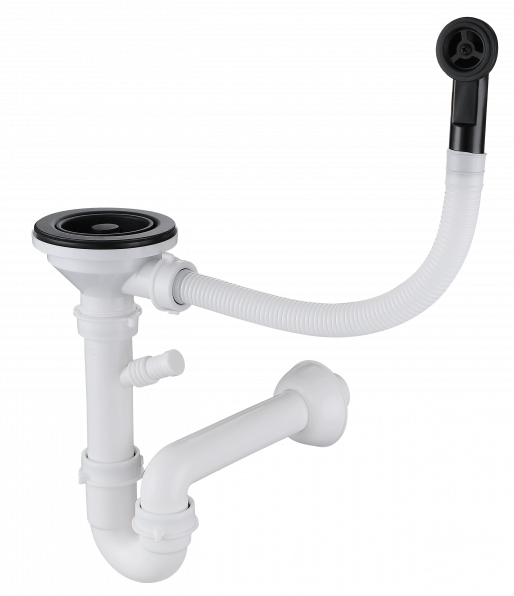 Rivelato 12PB2-P2A сливная арматура для одночашевых моек RINOX, черный