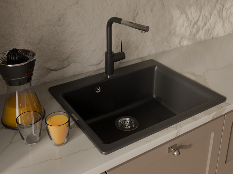 Rivelato ALBANO 1573503 nero/cromo, смеситель, гранит, черный/хром