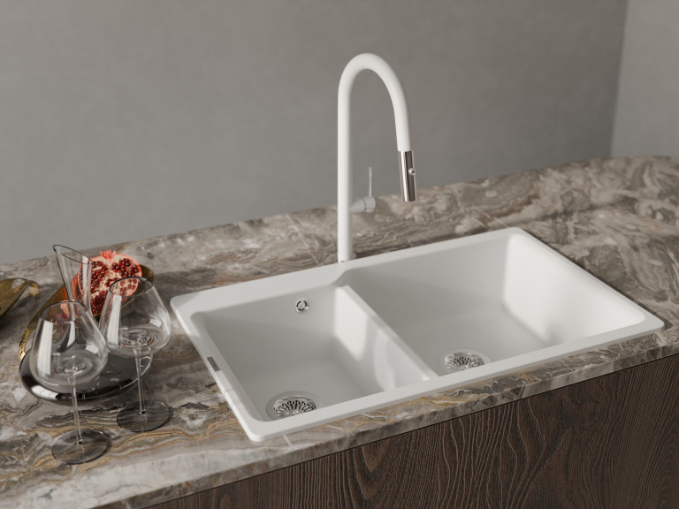 Rivelato ASTI 3972500 brina/cromo, смеситель, гранит, иней/хром