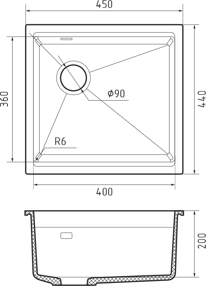 Rivelato LINO LN-454-L brina, мойка, гранит, иней
