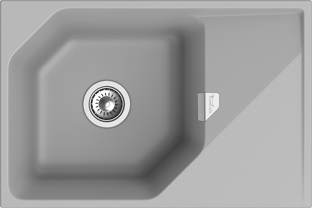 Rivelato LOCUS LS-75 grigio metallizzat, мойка, гранит, серый металлик