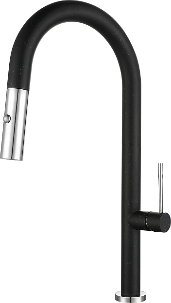 Rivelato ASTI 3972500 nero/cromo, смеситель, гранит, черный/хром