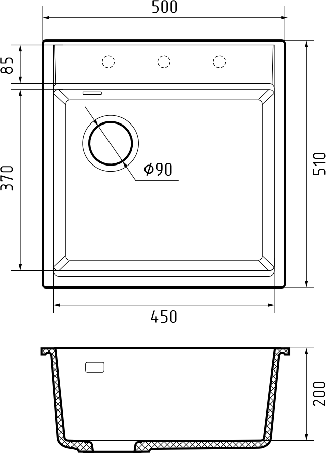 Rivelato TESORO TR-505-L topazio, мойка, гранит, топаз