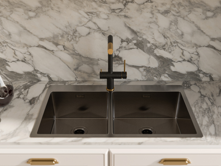 Rivelato RINOX 8050 В2 PVD black, мойка, нержавеющая сталь, черный