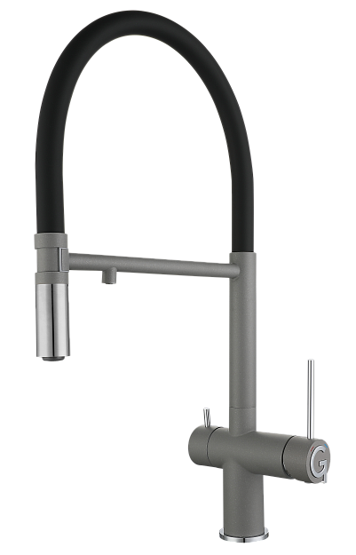 Rivelato ADRIA 1523517 grigio/cromo, смеситель, гранит, серый/хром