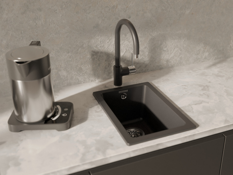 Rivelato ORTA 9021208 antracite/cromo, смеситель, гранит, антрацит/хром