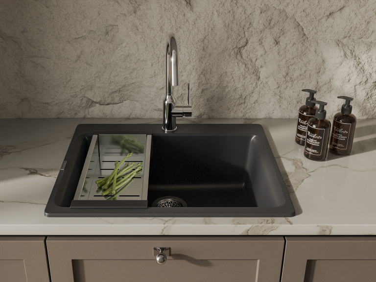 Rivelato RK-1845, коландер, нержавеющая сталь/черный