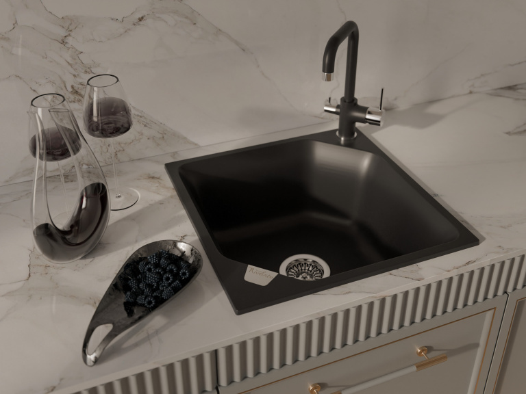 Rivelato TOVEL 9025208 antracite/cromo, смеситель, гранит, антрацит/хром