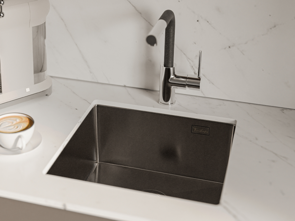 Rivelato RINOX 4444 UN PVD black, мойка, нержавеющая сталь, черный