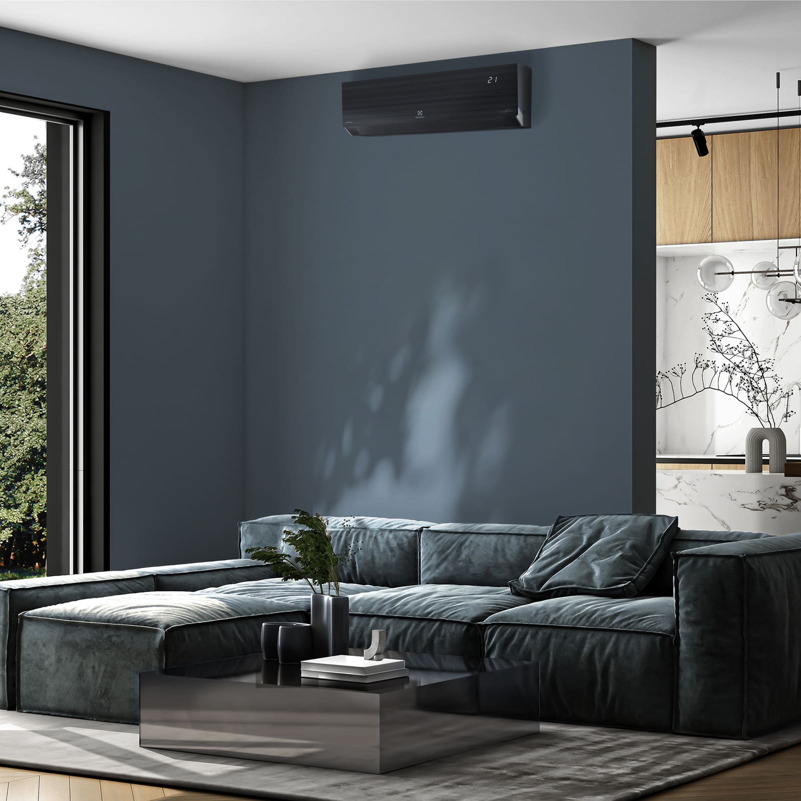 Сплит-система инверторного типа Electrolux Enterprise Super DC EACS/I-18HEN-BLACK/N8_24Y комплект