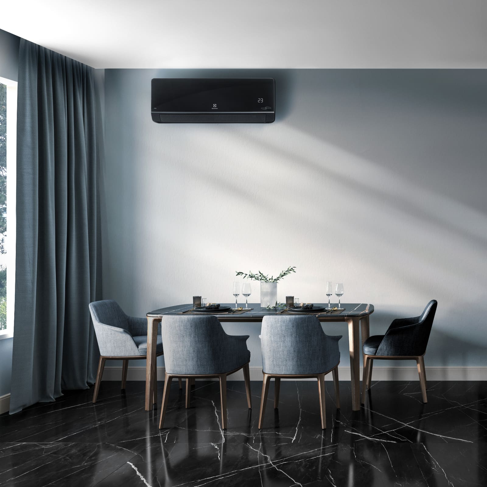Сплит-система инверторного типа Electrolux Onix Super DC EACS/I-12HIX-BLACK/N8 комплект
