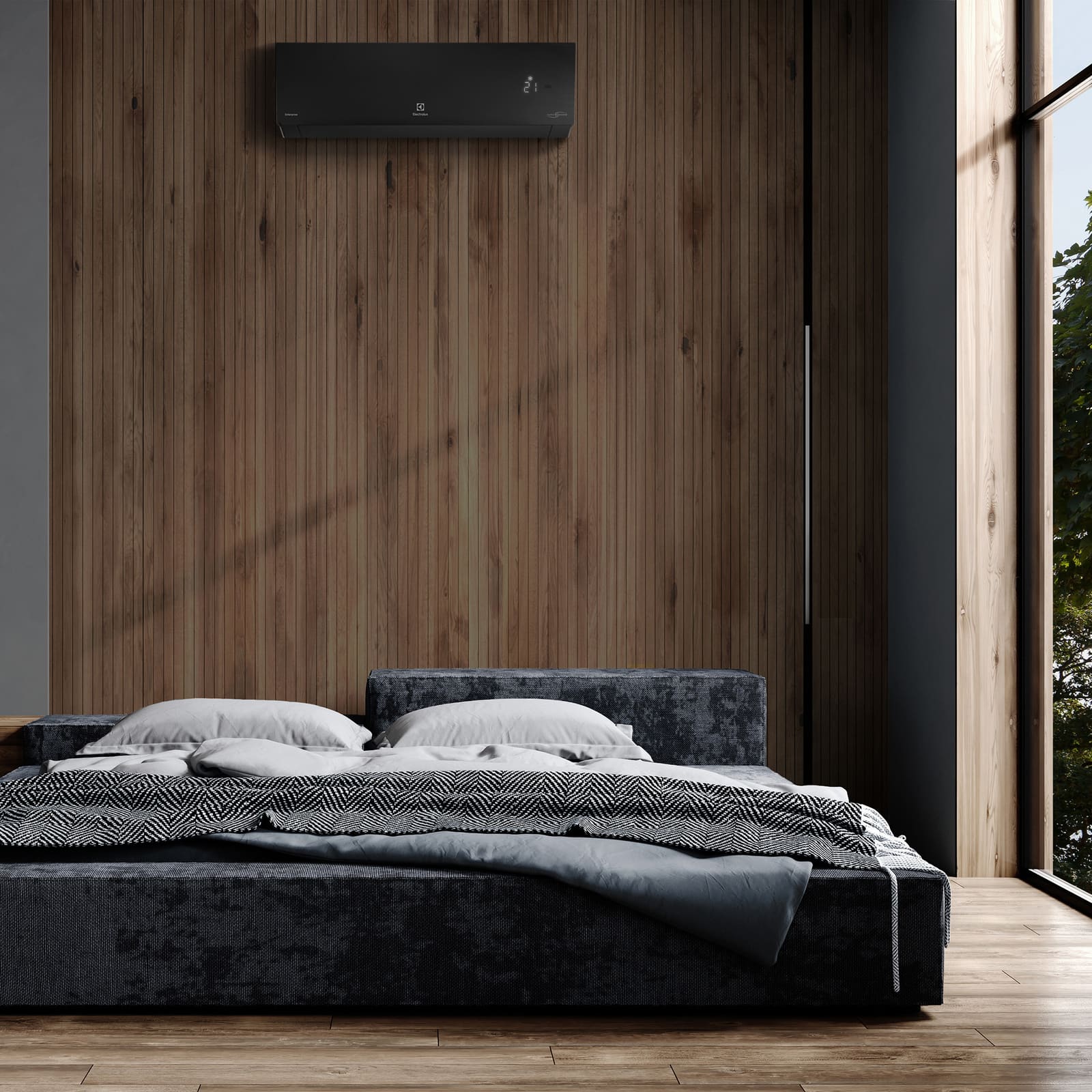 Сплит-система инверторного типа Electrolux Enterprise Super DC EACS/I-18HEN-BLACK/N8_24Y комплект