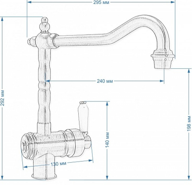 Seaman Barcelone SSL-5077-BD (Bronze Dark, PVD + Patina)
