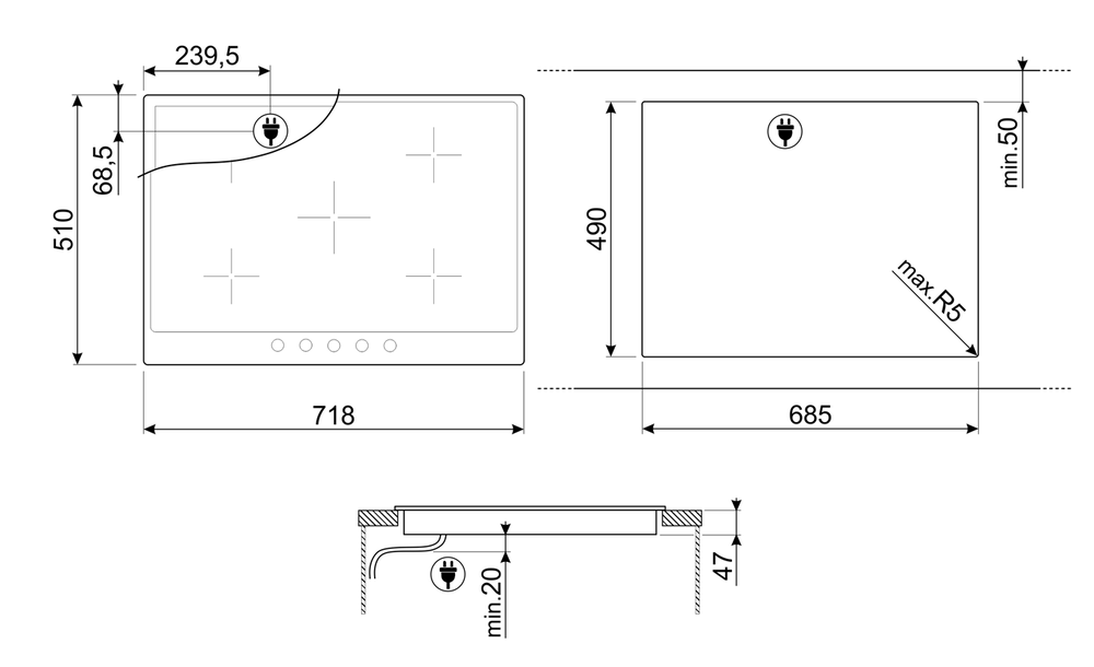 Smeg P875AO