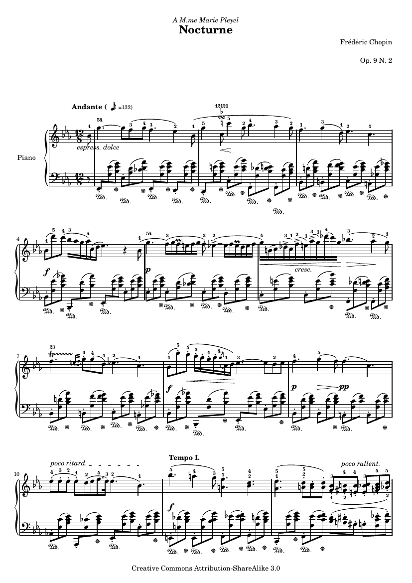 Ноктюрн №2 ми-бемоль мажор, Op. 9 №2