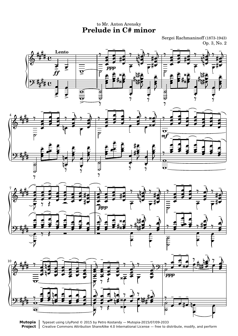 Прелюдия до-диез минор, Op. 3 №2
