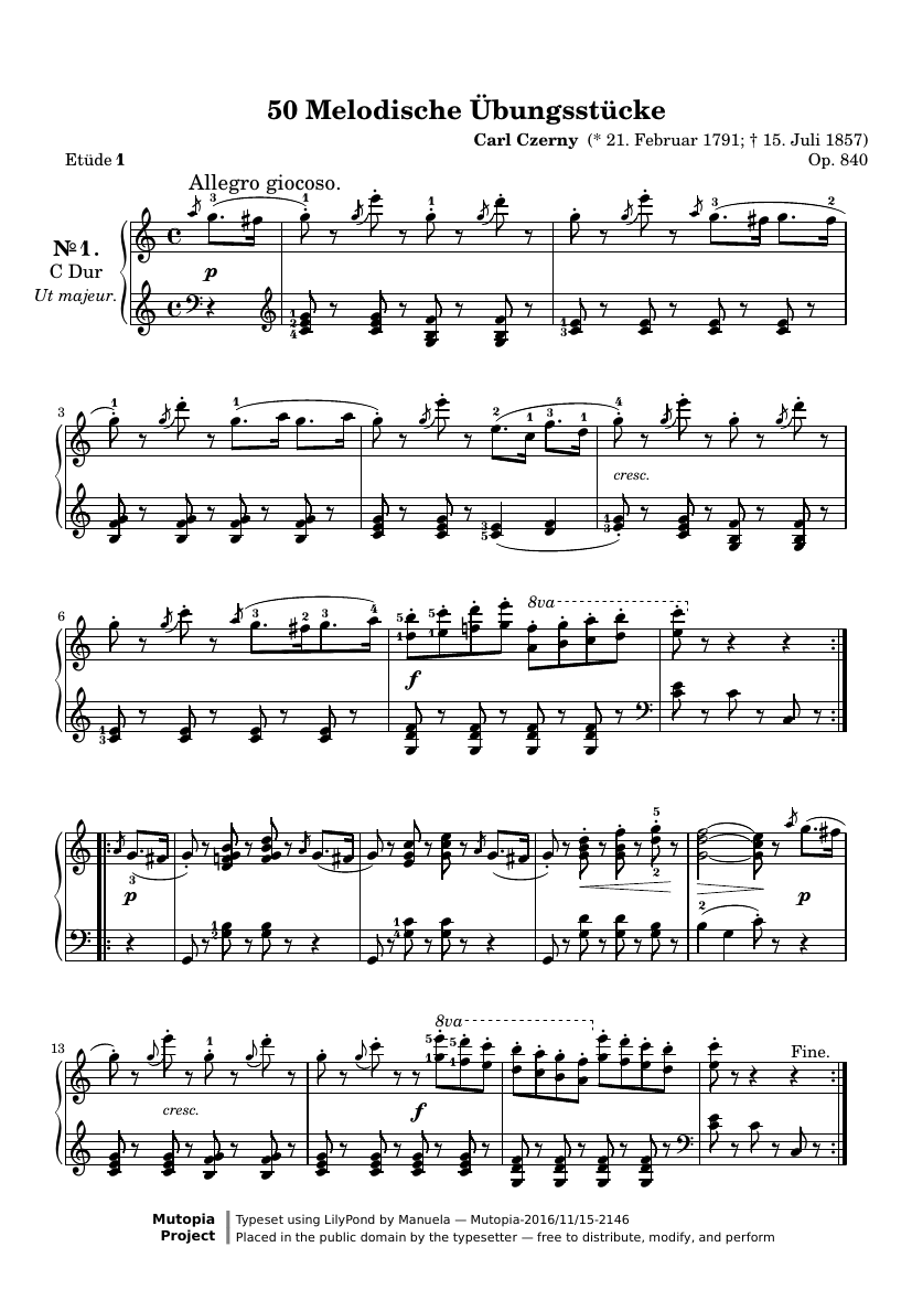 Этюд №1, Op. 840