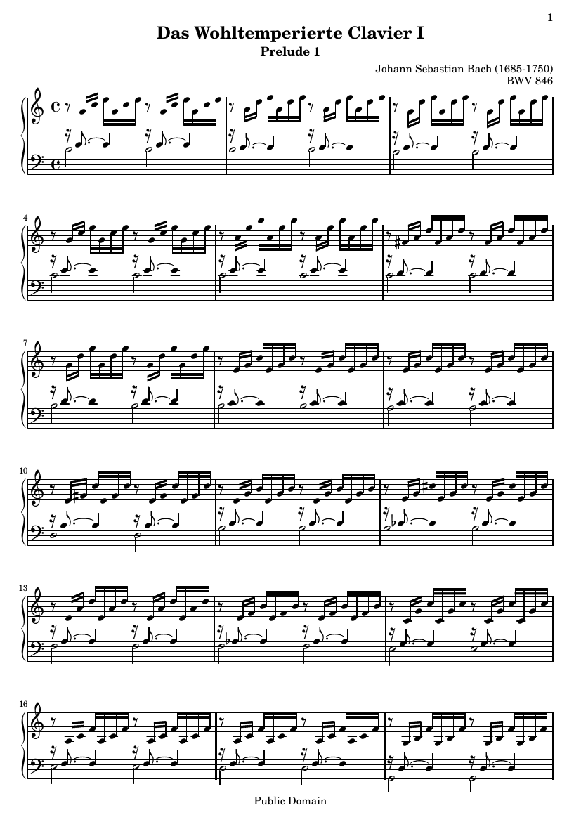 Прелюдия до мажор из ХТК I, BWV 846