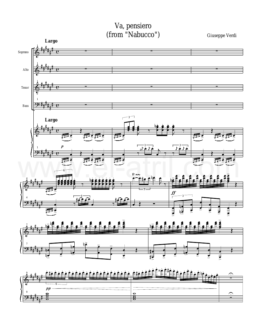 Хор пленных евреев «Va, pensiero» (из оперы «Набукко»)
