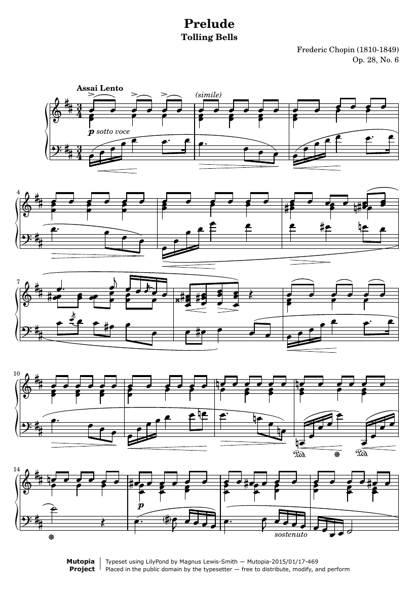 Прелюдия №6 си минор, Op. 28 №6