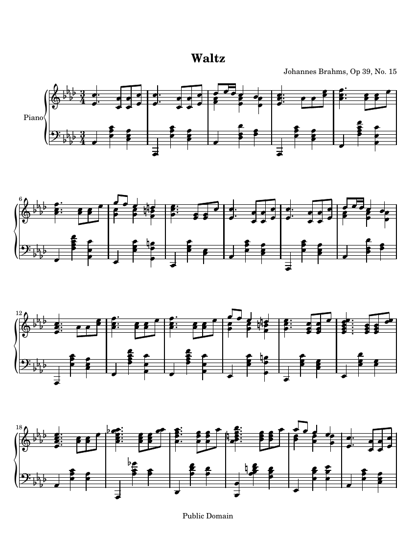 Вальс №15, Op. 39