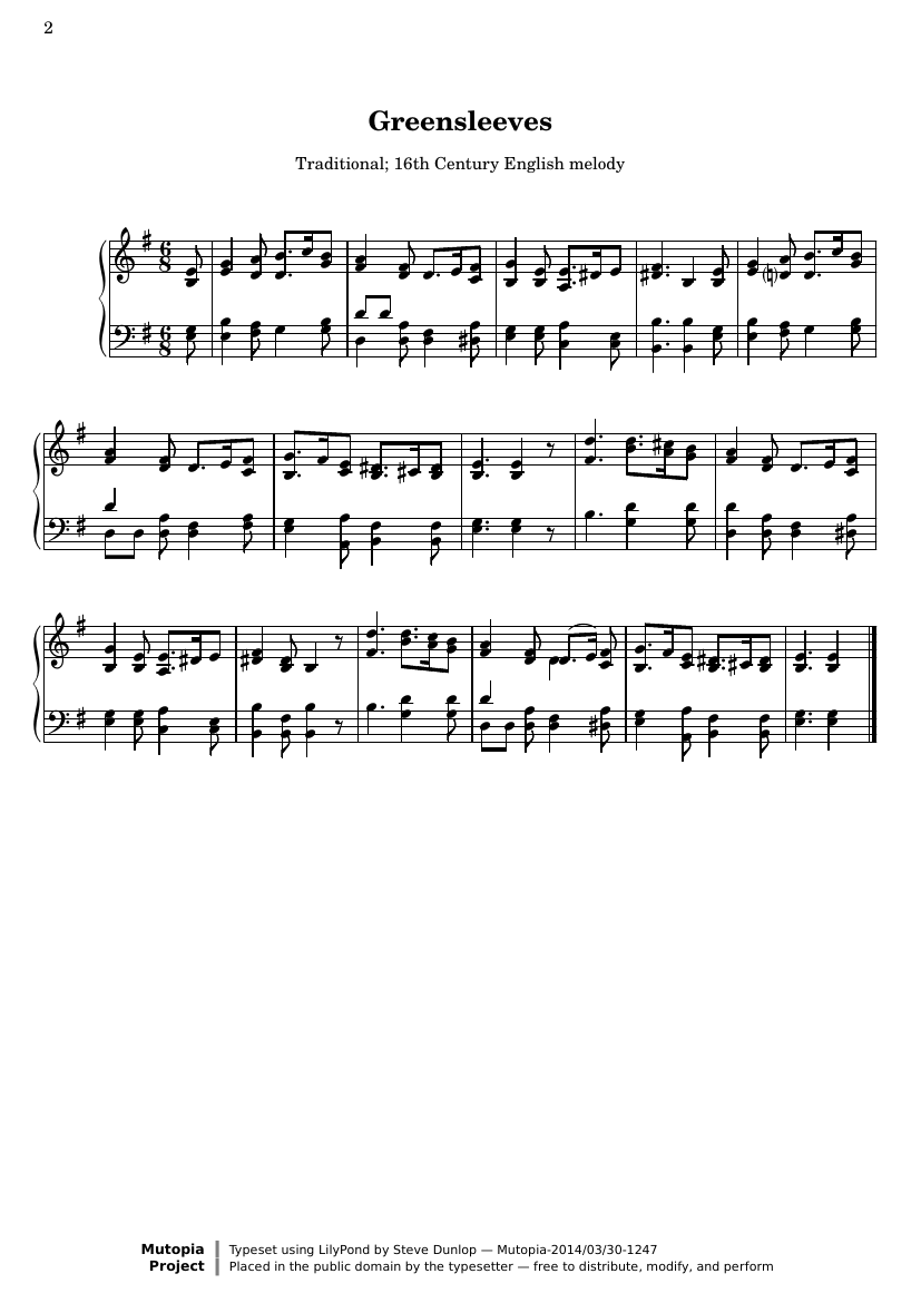Greensleeves (хоровое переложение народной мелодии)