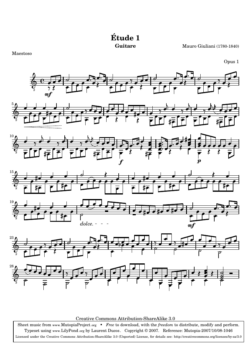 Этюд №1, Op. 1