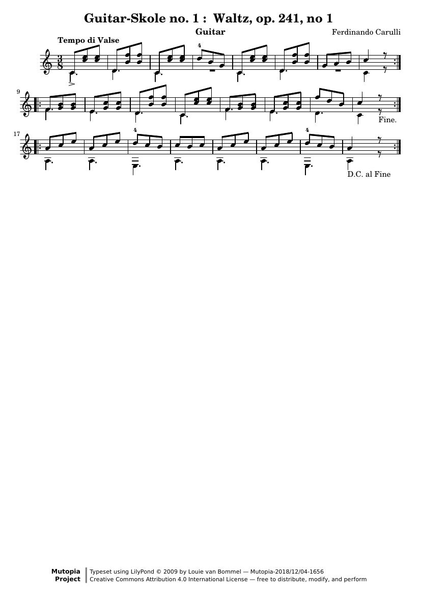 Вальс, Op. 241 №1