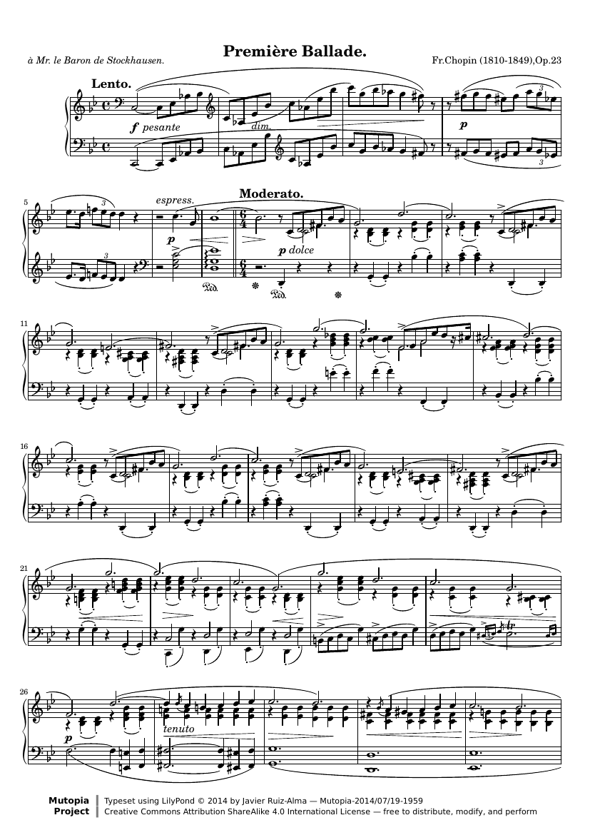 Баллада №1 соль минор, Op. 23