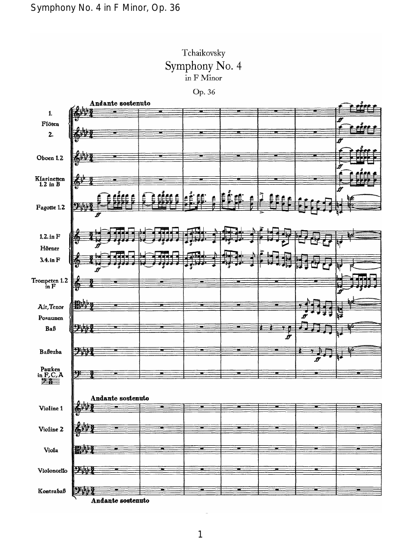 Симфония №4 фа минор, Op. 36