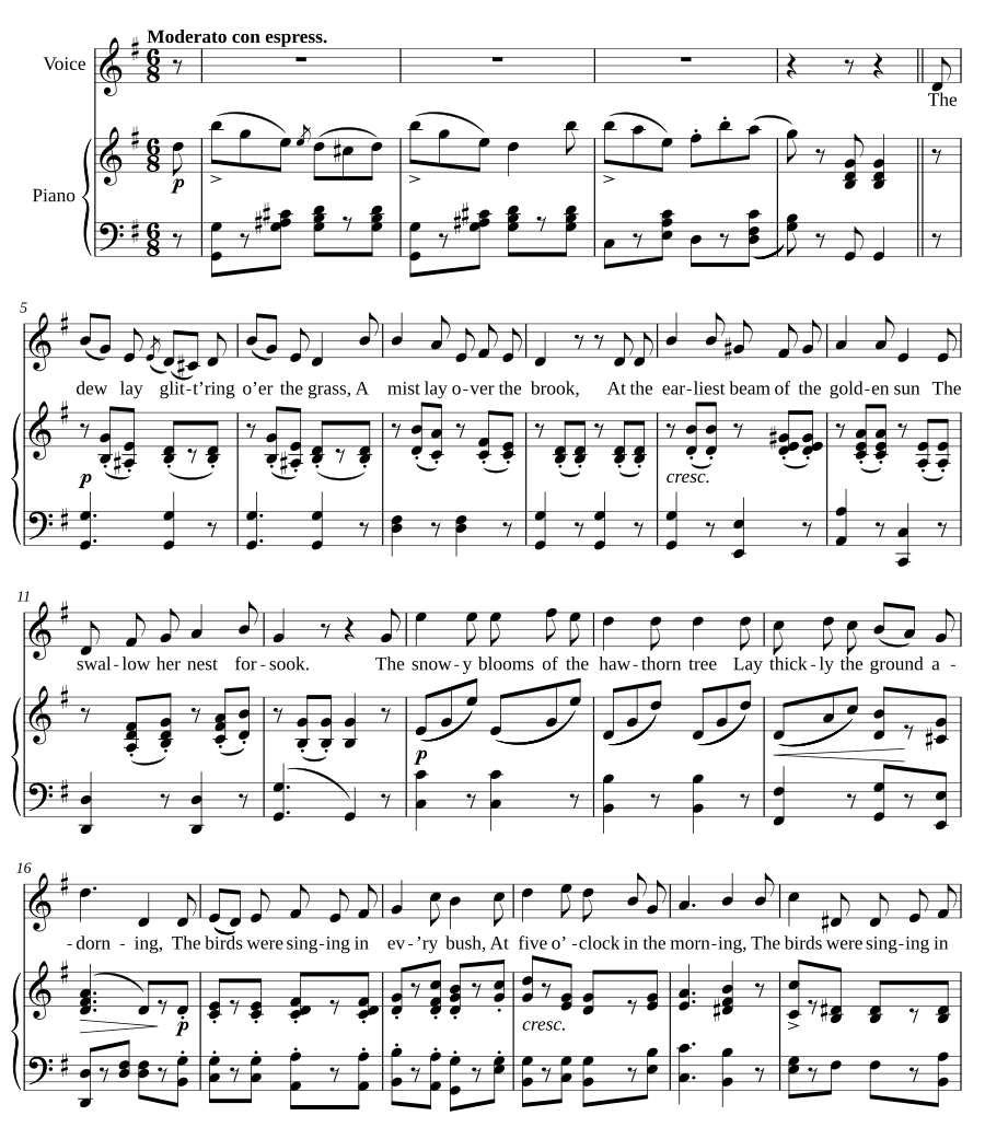 Пять часов утра (Five o’clock in the morning)
