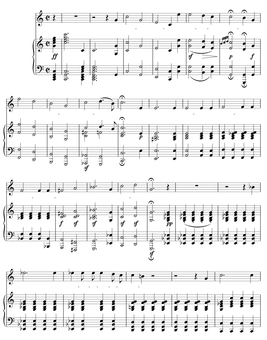 Слава Божия в природе (Die Ehre Gottes aus der Natur). 6 песен, соч. 48