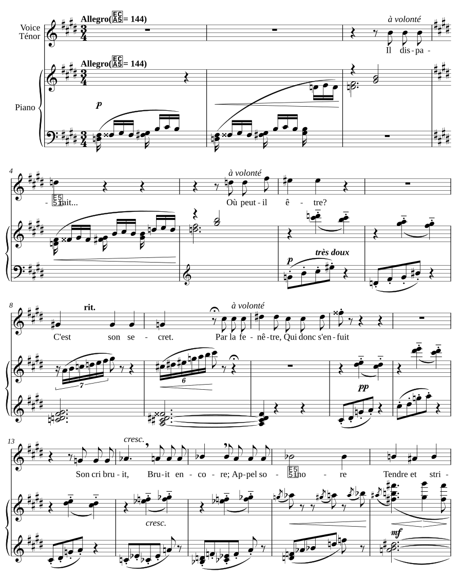 Кот на крыше (Le chat sur le toit, Op.93)