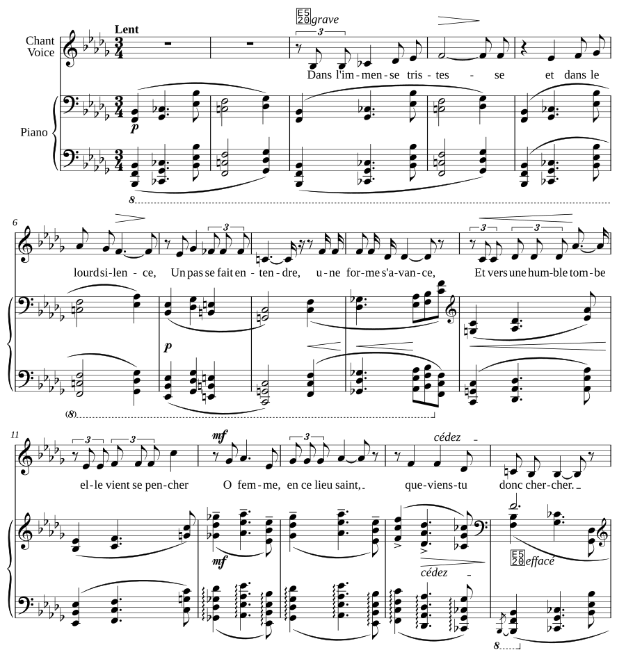 В безмерной печали (Dans l’immense tristesse)