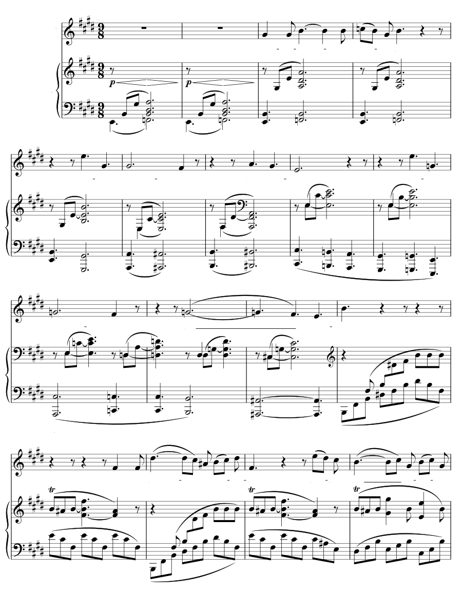 Недвижный тёплый воздух (Unbewegte laue Luft). 8 песен и напевов, соч. 57