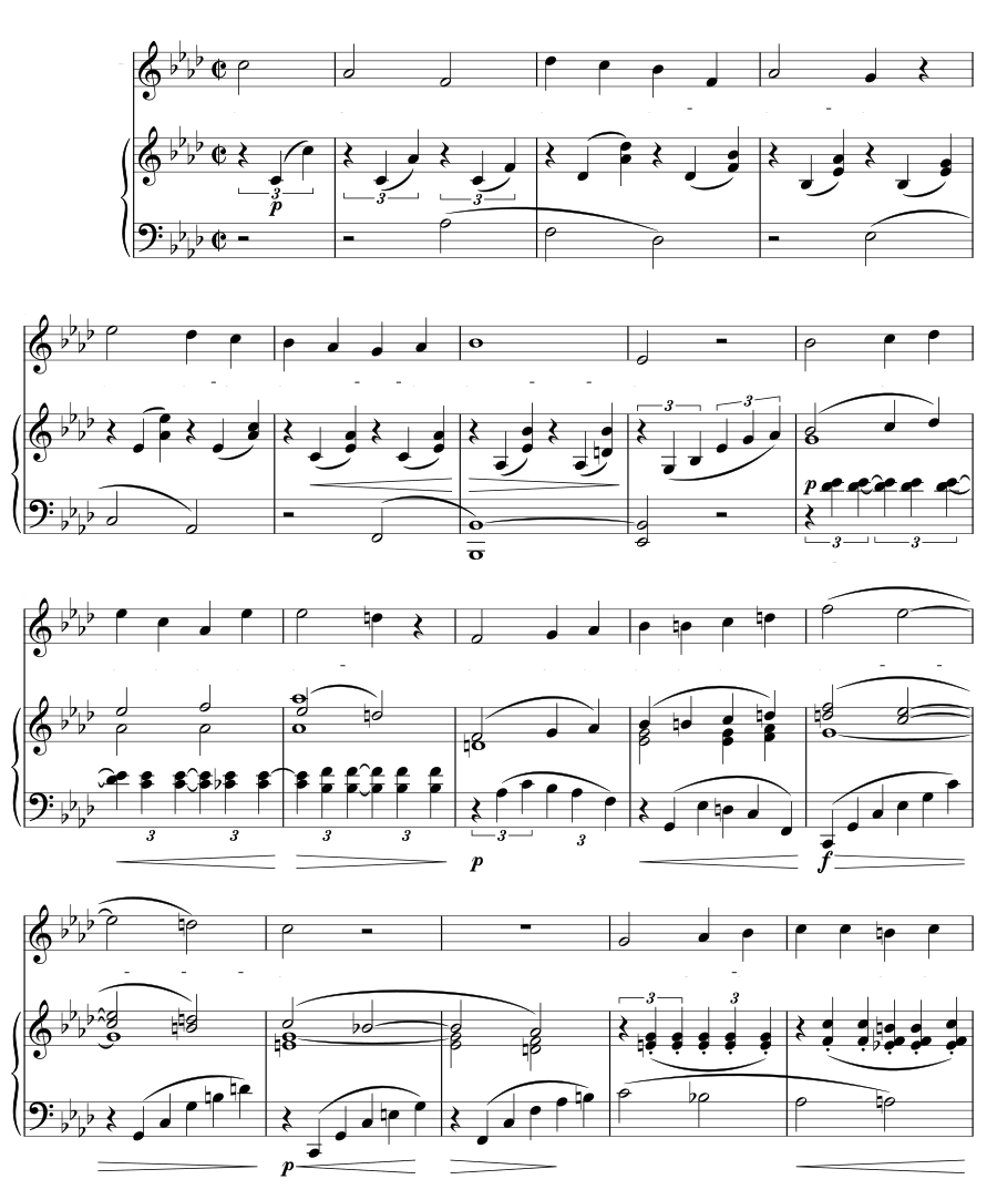 Так стоим мы, я и моя ива (So stehn wir, ich und meine Weide). 9 песен и напевов, соч. 32
