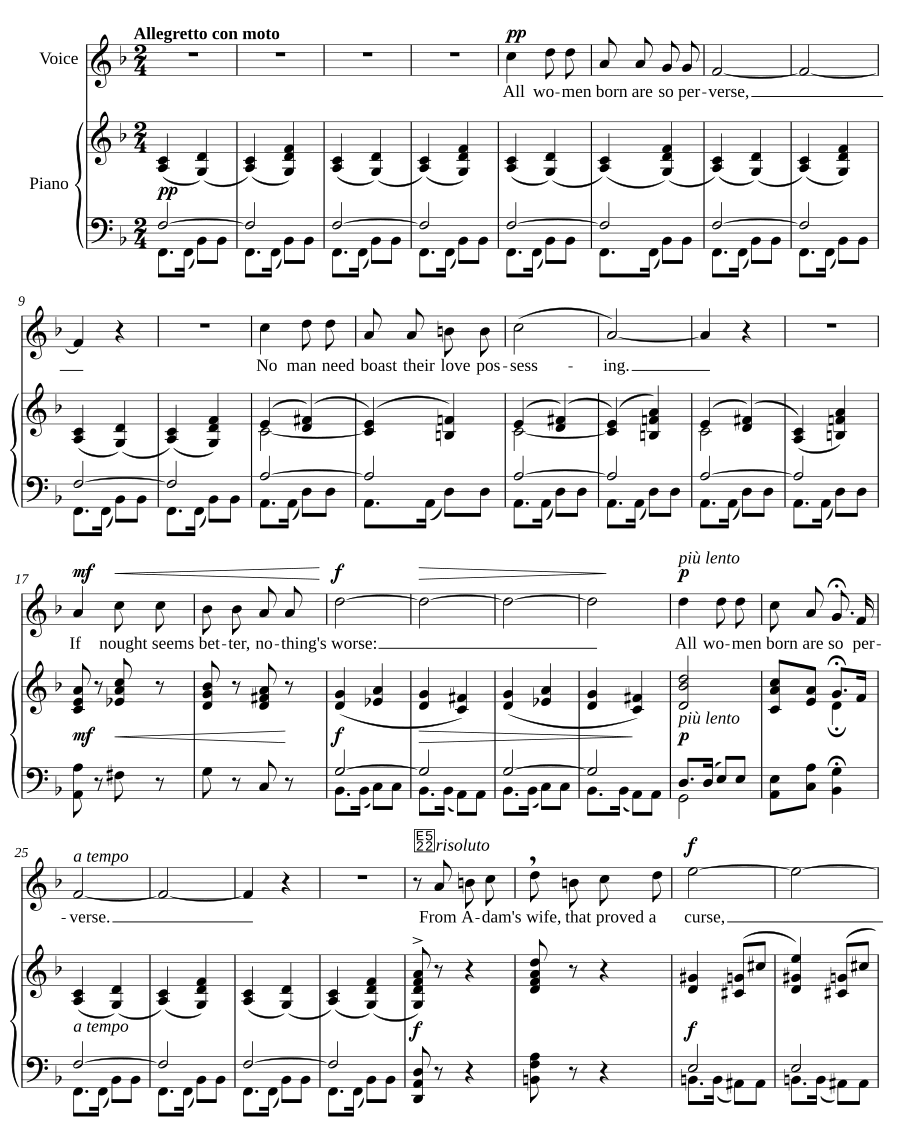 Такая упрямая (So Perverse, H.61)