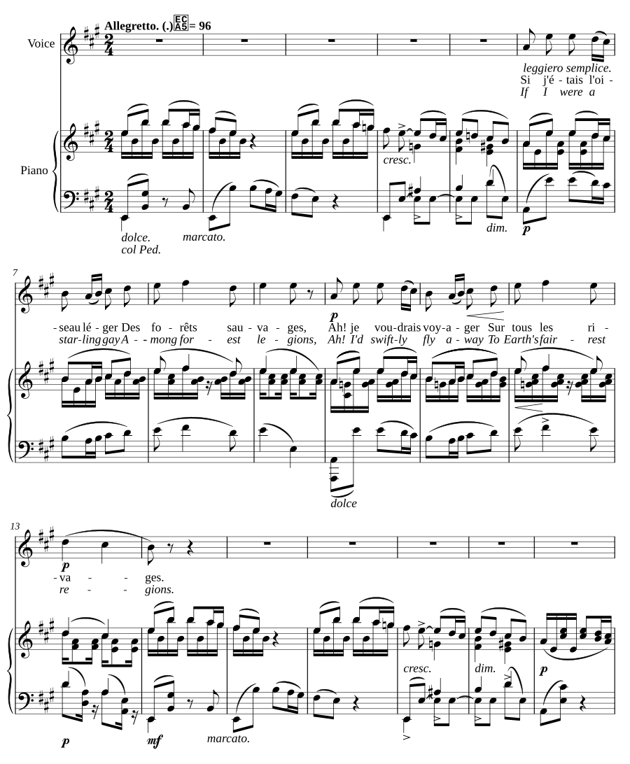 Подле моей милой (Auprès de ma mie)