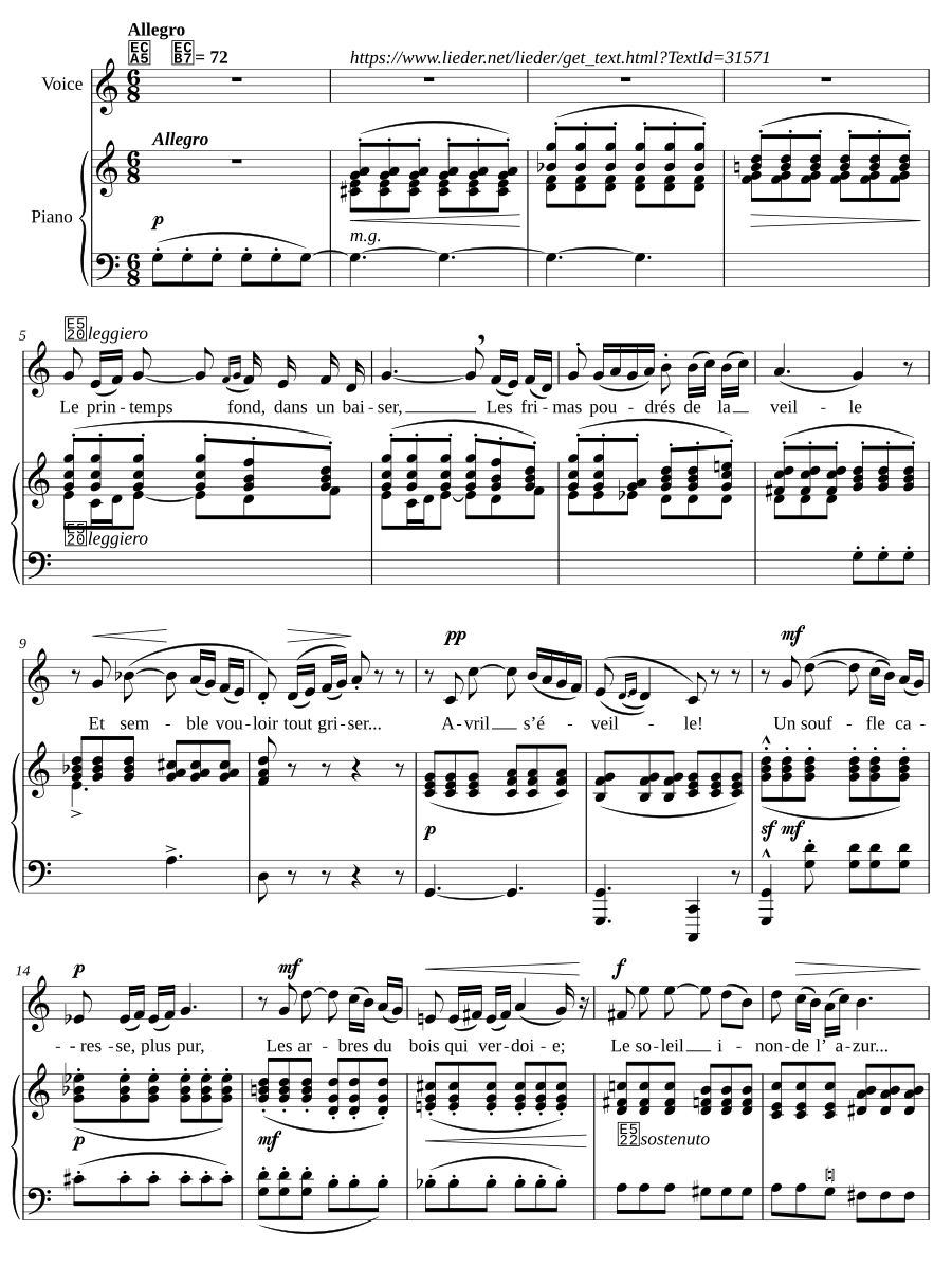 Апрель пробуждается (Avril s’éveille)