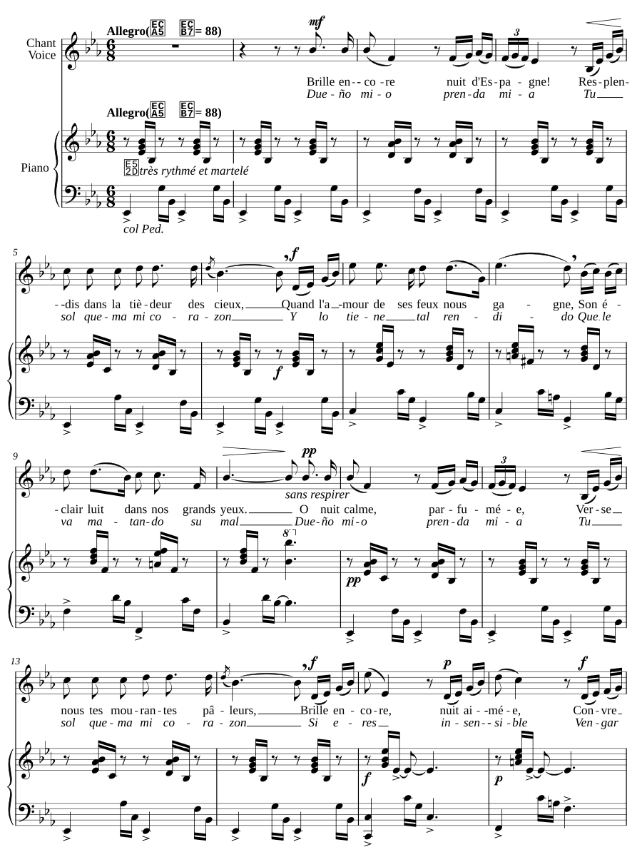 Испанская песня (Chanson espagnole)