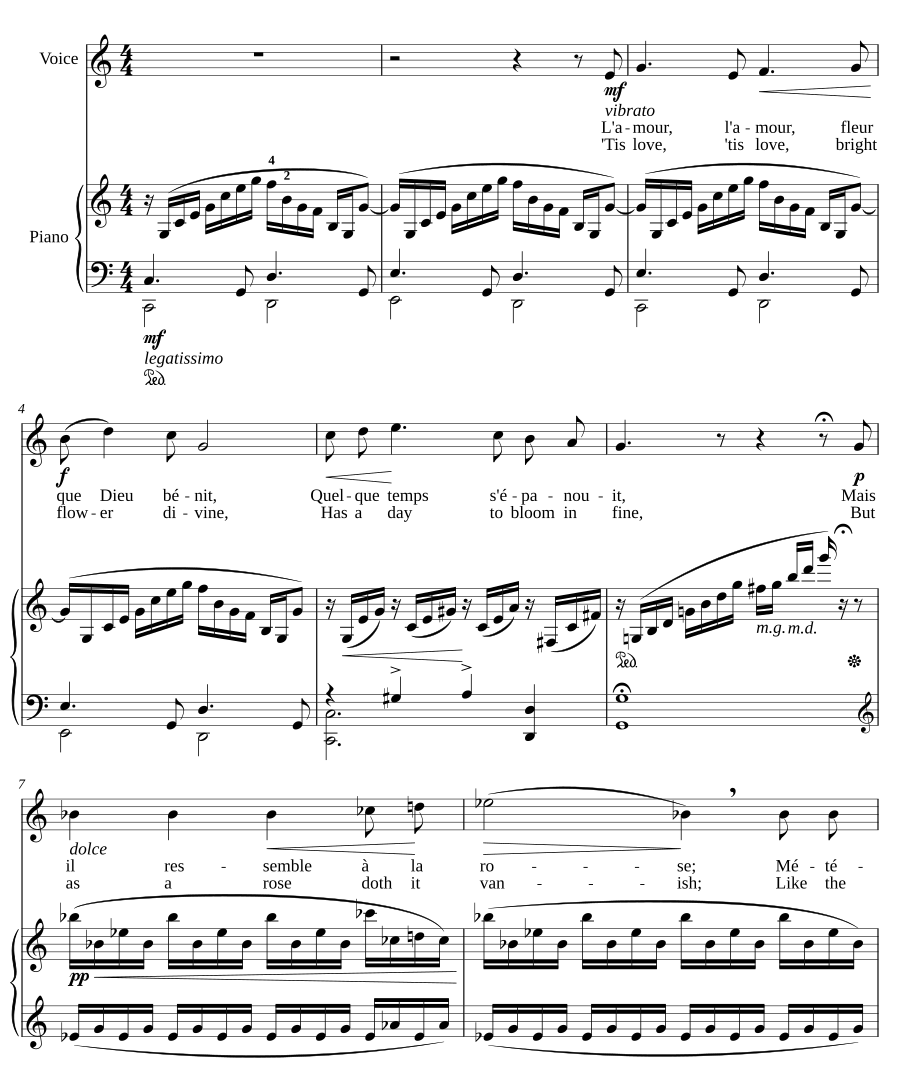 Жалобы любви (Plaintes d’amour)