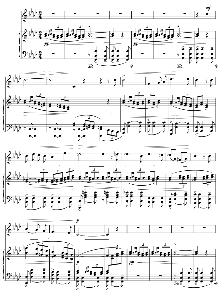 О, розы для румянца юности (Oh, Roses for the flush of youth). 6 песен скорби, соч. 57