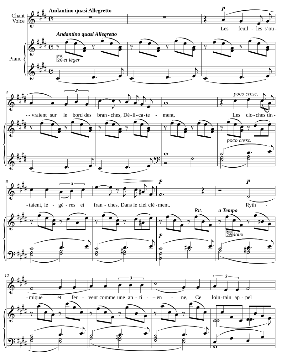 Колокола (Les cloches). 2 романса