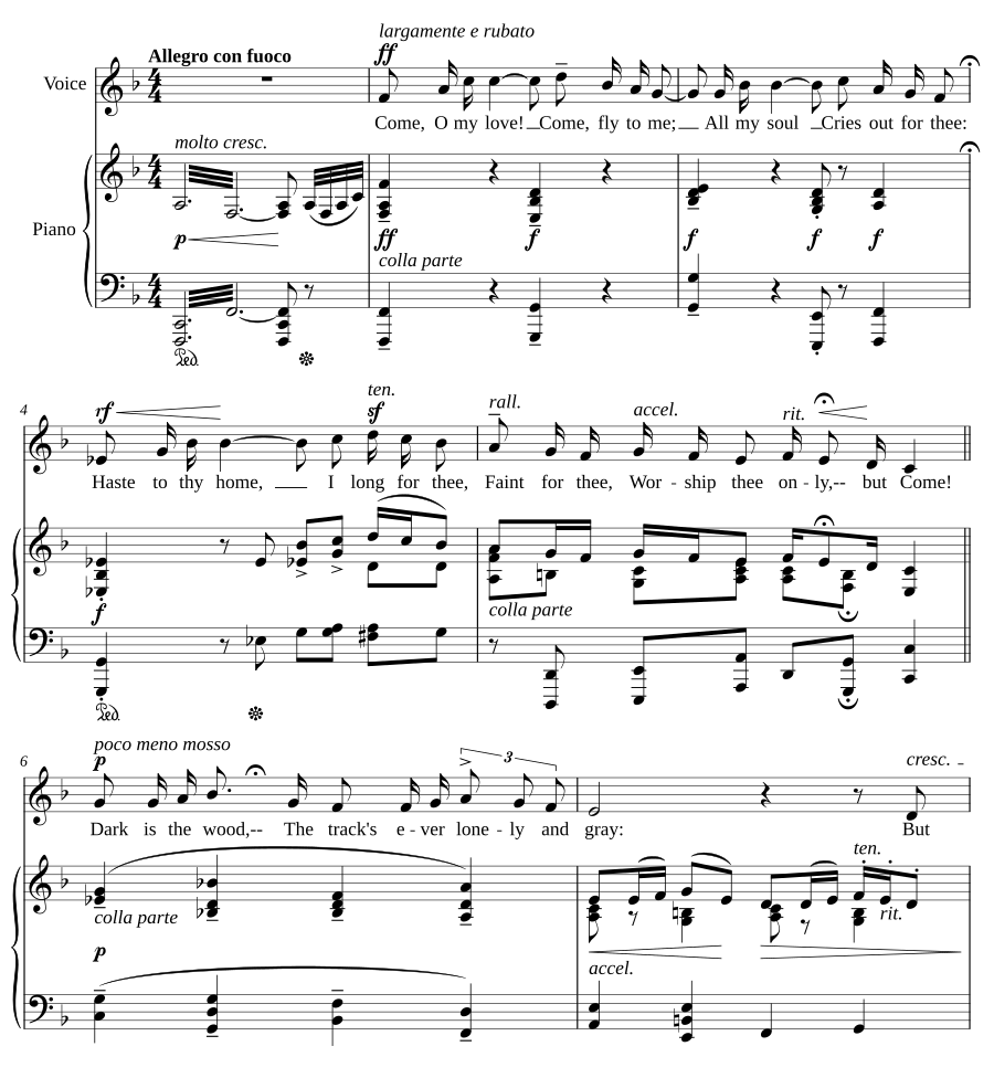 Факел (The Torch). 2 песни, соч. 60