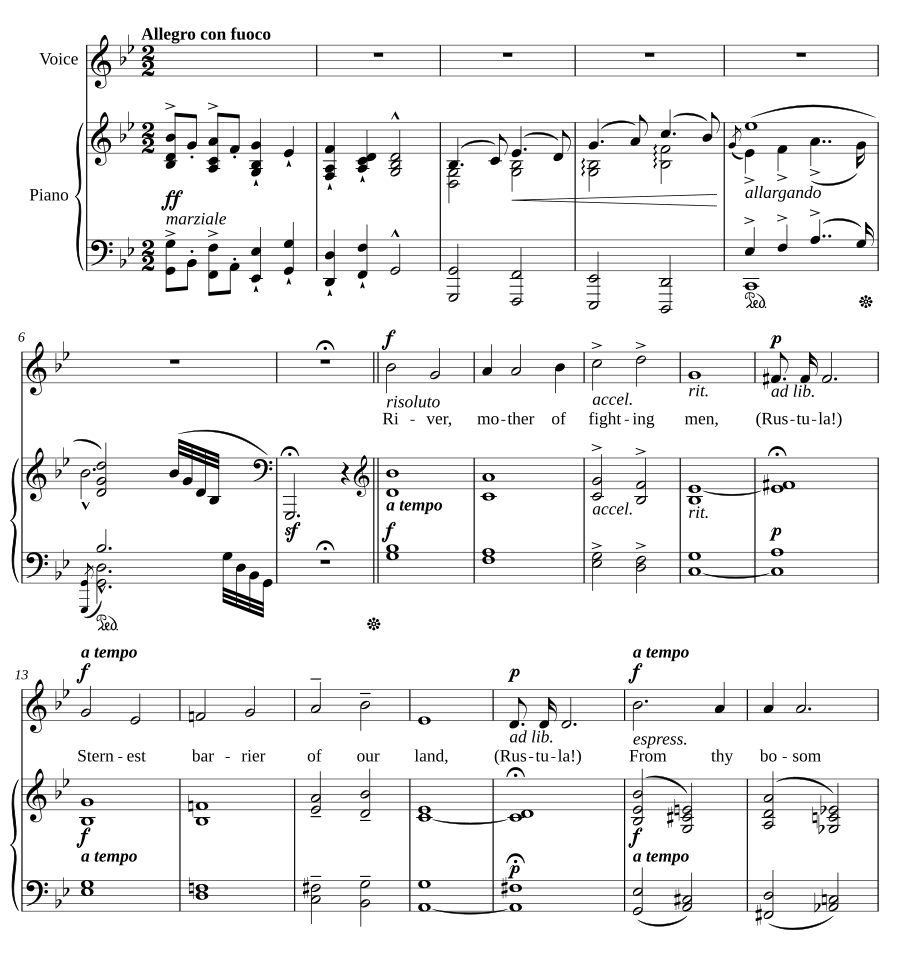 Река (The River). 2 песни, соч. 60