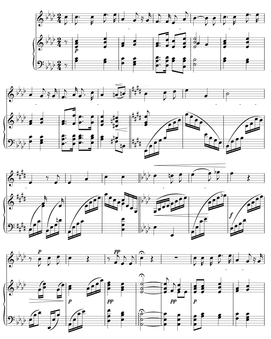 Песня Ингеборг из «Летучего голландца» (Ingeborgs-Lied aus dem fliegenden Holländer). 4 песни, соч. 1