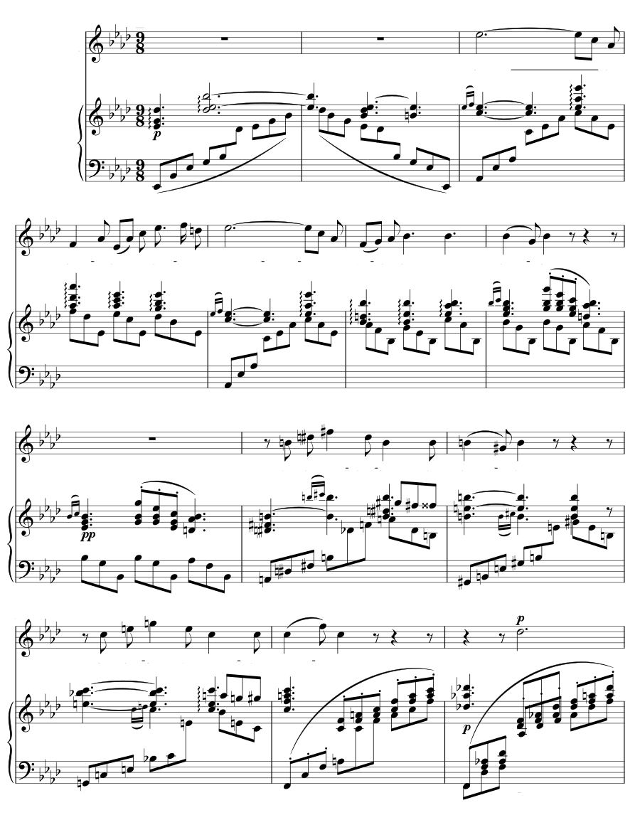 Песня любви (Liebeslied). 5 песен, соч. 4